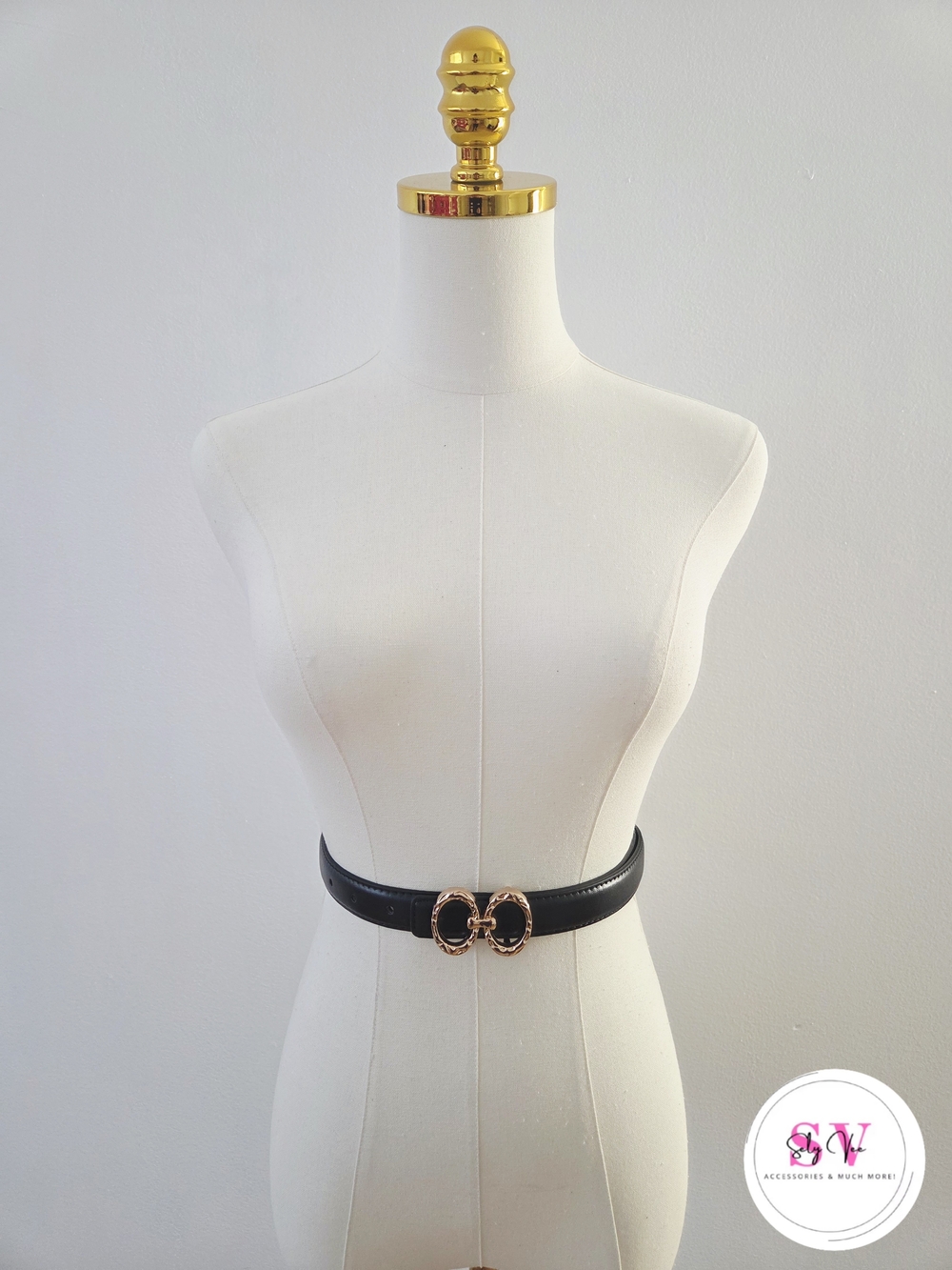 Black Belt with Gold Buckle